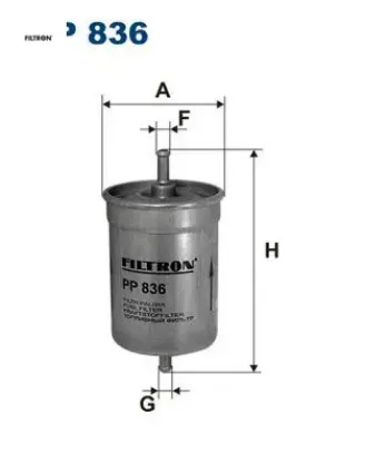 Yakıt filtresi clıo-r9-r11-r19-r21-safrane-p505-p806-trafıc-master-ıbıza ı -golf ııı-malaga Fıltron 7700680167/ 1H0201511A/ 1567.13 resmi