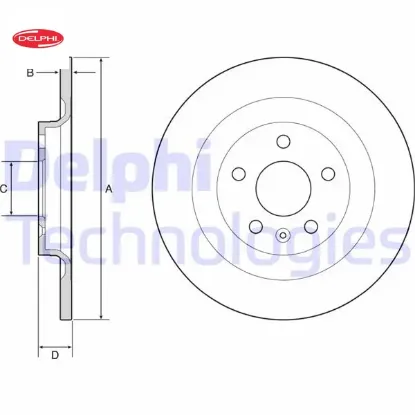 Arka fren diski volvo xc40 536 2017 >2021 > cap 302×5 bıjon 16 inç Delphı 31471477/ 32300123 resmi