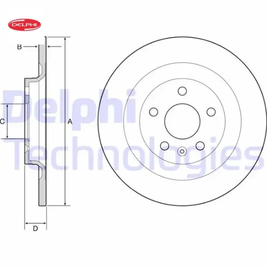 Arka fren diski volvo xc40 536 2017 >2021 > cap 302×5 bıjon 16 inç Delphı 31471477/ 32300123 resmi