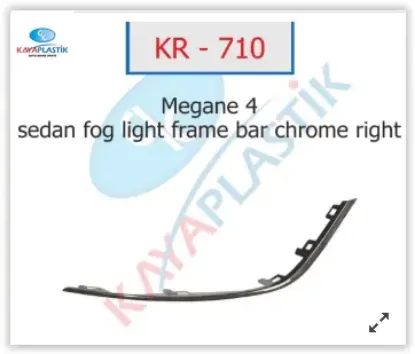 Sis far çerçevesi çıtası krom sağ sedan model megane 4 Kaya plastık 261A20197R resmi
