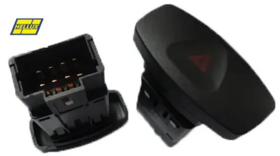 Dörtlü flaşer anahtarı renault clıo ııı 05>12 symbol ıı 08> dacıa logan 06> sandero 08> duster 10> 8 Hellux 8200446717 resmi