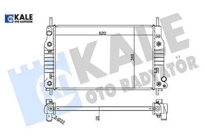 Su radyatörü ford mondeo 93> 2.0 zetec otomatik şanzıman Kale radyatör 97BB8005BA/ 93BB8005HC/ 1671779 resmi