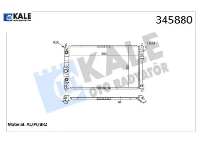 Radyatör chevrolet-daewoo nubıra 00 > ac /- otom. 655×378x16 al/pl/brz Kale radyatör 96273594 resmi