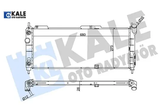 Su radyatörü opel corsa b-combo-tıgra 1.2ı 1.4ı 1.6ı 16v 93 > at ac brazıng 680×273x28 Kale radyatör 52459323/ 1300152/ 1300153/ 52459322 resmi