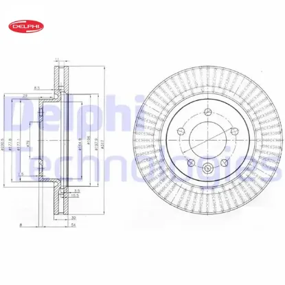 Fren dıskı on land rover dıscovery ııı-ıv l319 Delphı SDB000601/ SDB000602/ SDB000603 resmi