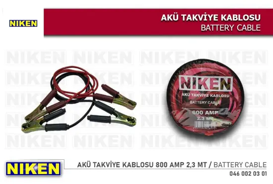 Akü takviye kablosu 800 amp 2.3 mt Nıken resmi