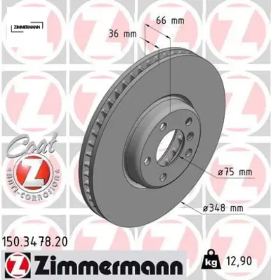 Fren dıskı on sol bmw f07 f10 f11 f06 f12 f13 f01 f02 34116785669 resmi