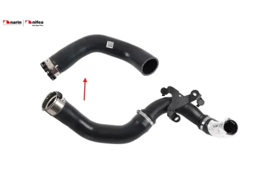 Turbo hortumu plastik boru hariç ok ile gösterilen büyük hortum grand scénıc ııı jz0/1 mega Nıfea 144603116R/ 144609616R resmi