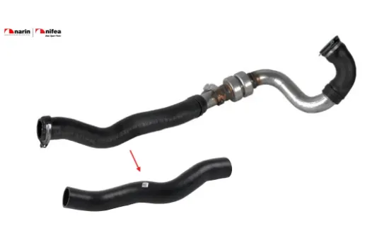 Turbo hortumu metal boru hariç ok ile gösterilen büyük hortum duster logan 1.5 dci 07> Nıfea 8200598006 resmi