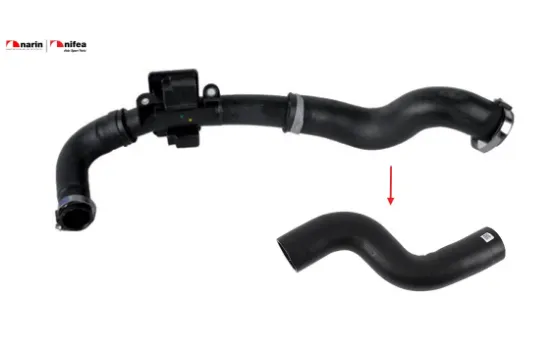 Turbo hortumu metal boru hariç ok ile gösterilen büyük hortum kangoo 1.5 dci 08> Nıfea 8200534296 resmi