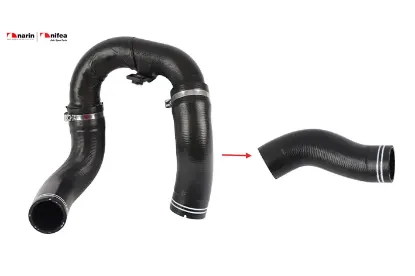 Turbo hortumu plastik boru hariç ok ile gösterilen küçük hortum büs/otobüs 263 doblo platform Nıfea 52005211/ 52087205 resmi