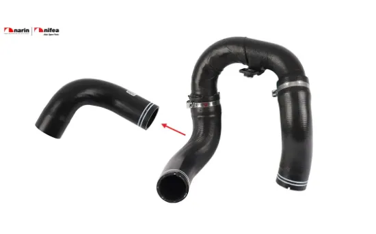 Turbo hortumu plastik boru hariç ok ile gösterilen büyük hortum büs/otobüs 263 doblo platform Nıfea 52005211/ 52087205 resmi