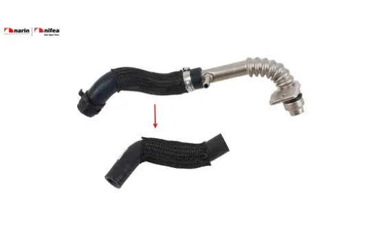 Turbo hortumu metal boru hariç ok ile gösterilen hortum boxer ducato jumper 2.0 2.2 hdi Nıfea 9807662280 resmi
