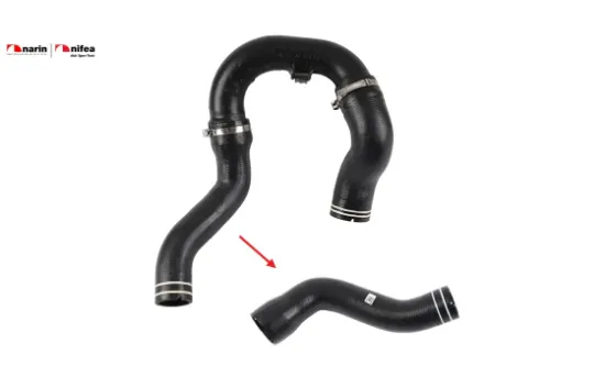 Turbo hortumu metal boru hariç ok ile gösterilen hortum doblo 1.3 d multijet 10> Nıfea 51832981 resmi