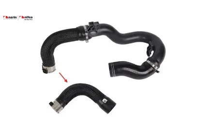 Turbo hortumu plastik boru hariç ok ile gösterilen büyük hortum doblo 1.3 d multijet 16> Nıfea 52091408/ 52087203 resmi