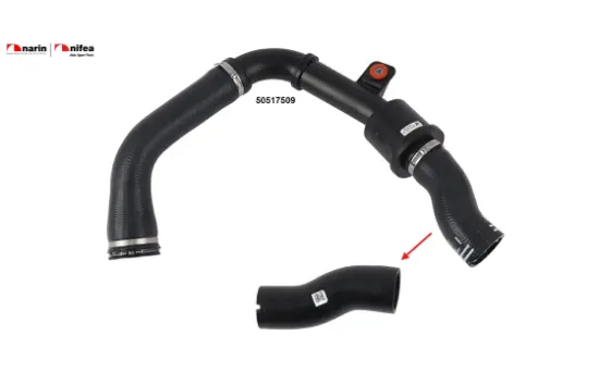Turbo hortumu plastik boru hariç ok ile gösterilen küçük hortum gıulıetta 940 1.4 tb 10> Nıfea 50517509 resmi
