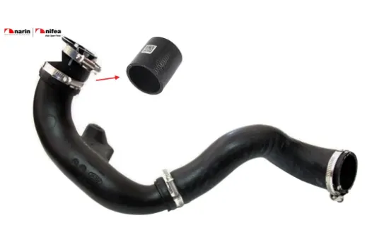 Turbo hortumu plastik boru hariç ok ile gösterilen küçük hortum transıt custom v362 Nıfea 2802638/ 2500785/ KK216F073BA/ GK216F073AC resmi