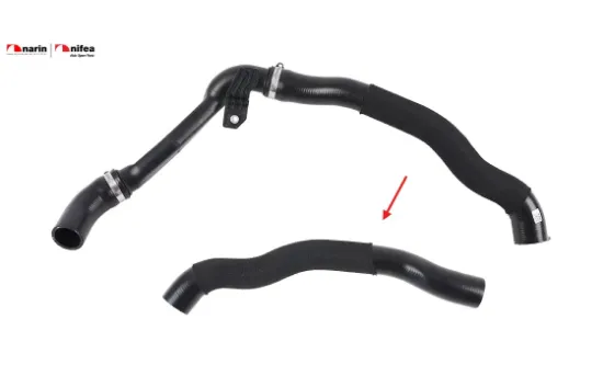 Radyatör çıkış hortumu plastik boru hariç ok ile gösterilen büyük hortum transıt 2.0 d Nıfea GK218D033BA/ 1935532/ 2127000/ GK218D033BC/ 2126997/ GK218D033BB resmi