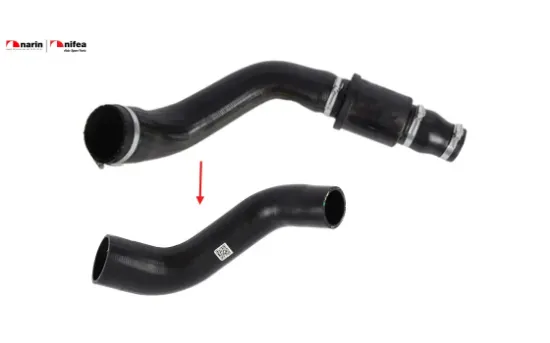 Turbo hortumu plastik boru hariç ok ile gösterilen büyük hortum transıt v363 Nıfea 1892418/ 2019954/ CC116C646DH resmi