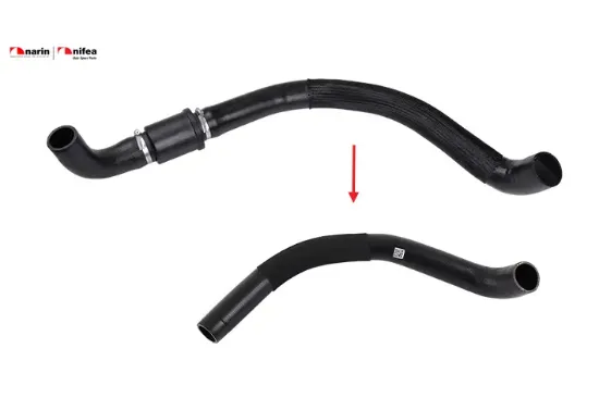 Turbo hortumu plastik boru hariç ok ile gösterilen büyük hortum büs/otobüs f3 transıt custom v3 Nıfea BK216C646AF/ 2036638/ BK216C646AB/ 1789644/ BK216C646AD/ 1910633/ BK216C646AC/ 1843544/ BK216C646AA/ resmi