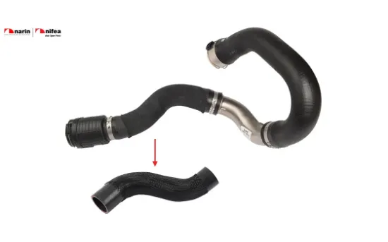 Turbo hortumu metal boru hariç ok ile gösterilen küçük hortum mokka Nıfea 39146832/ 95433857 resmi