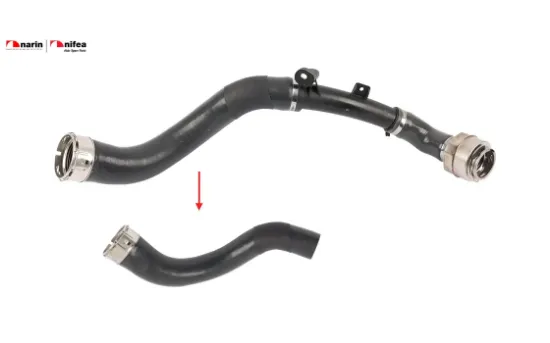 Turbo hortumu plastik boru hariç ok ile gösterilen büyük hortum qashqaı ııı Nıfea 144606UB0A resmi