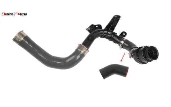 Turbo hortumu plastik boru hariç ok ile gösterilen küçük hortum mıcra v Nıfea 144605FP0C/ 144605FP0A resmi
