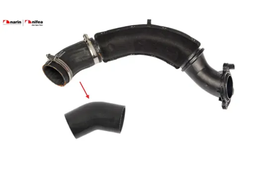 Turbo hortumu plastik boru hariç ok ile gösterilen hortum a4-a5 Nıfea 05L145762J/ 05L145762A resmi