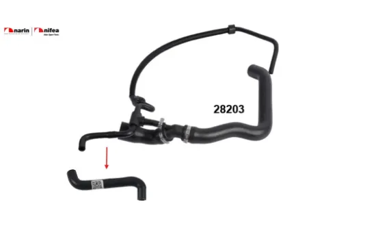 Radyatör giriş hortumu lt28-35 ıı Nıfea 2D0122101A/ 2D0122101D resmi