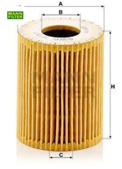 Yağ filtresi polo v-fabıa ıı-ıbıza v 1.2tdı 10-> 03p115562/ 03p115466 hu7017z resmi