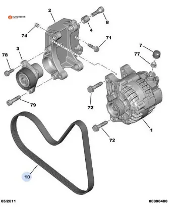 Erp alternatör kayışı 6pk1055 5750.wy 1606350380 resmi