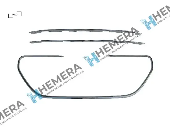 Panjur nikelajı ön set 3 parça krom 301 2013> 1608715980 resmi